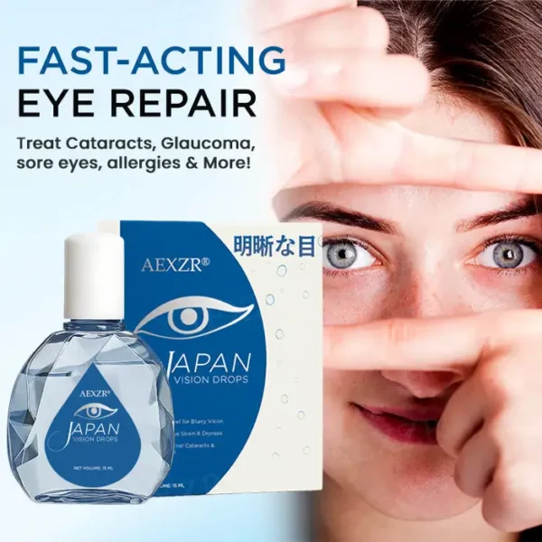 🌟 Official Store | AEXZR® Japan Vision Drops - Rapidly Heals All Eye Conditions & Restores Vision